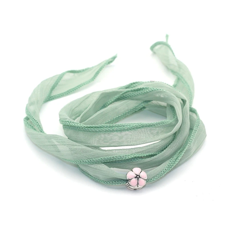 Новое поступление 10 цветов сари шелковая лента обертка для йоги с розовым