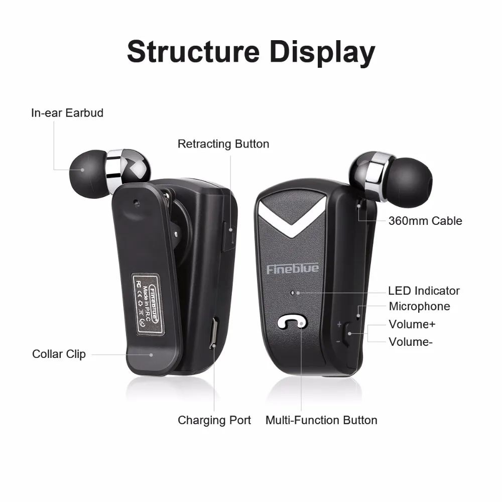 Fineblue F-V2 V2 Беспроводная Bluetooth 4 0 гарнитура спортивный драйвер наушники-вкладыши с