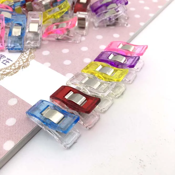 Пластиковые зажимы 100 шт./лот из ПВХ для лоскутного шитья поделок сделай сам зажим