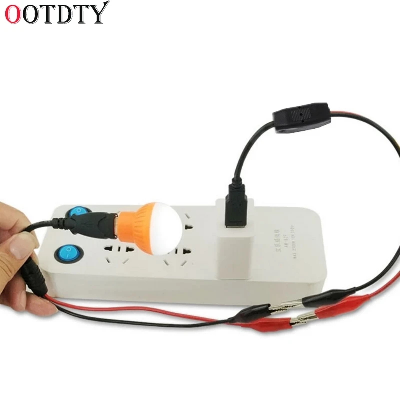 Медные зажимы типа крокодил OOTDTY с проводом гнездовой USB разъем испытательные