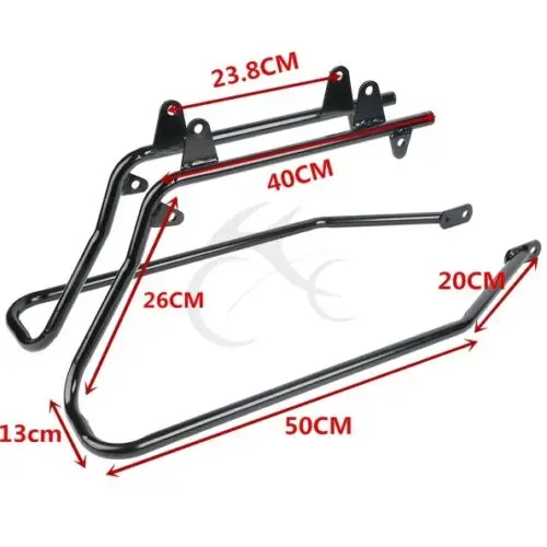 Motorcycle Vivid Black Hard SaddleBag Conversion Brackets For Harley Softail Fat Boy 1986-2013 2012 |