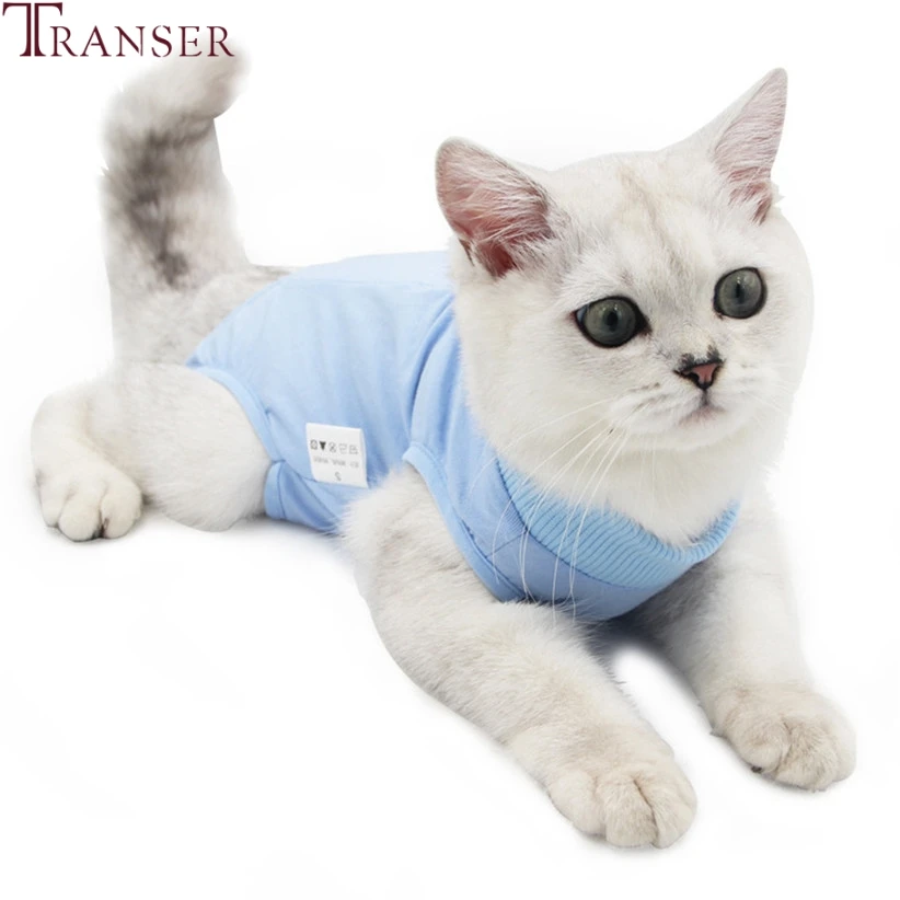 Трансер Pet Cat медицинский уход Костюм Мягкая Хирургическая Одежда для питомцев Китти Кошки рубашка пальто жилет поставка продуктов для домашних животных 90611