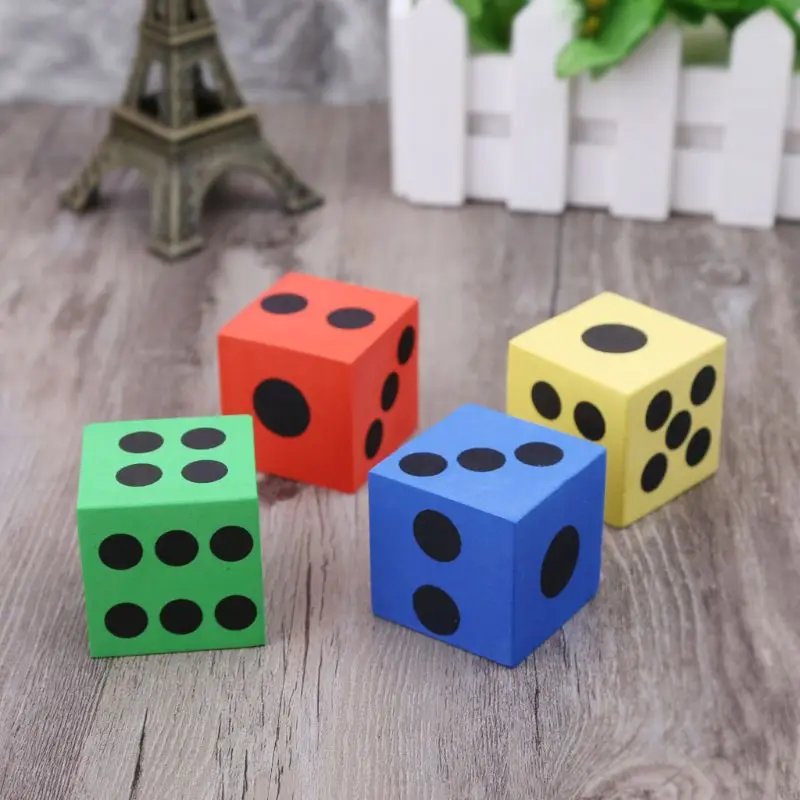 

12 Pcs 3.7cm EVA Foam Dice Creative Digital Dice Children Early Education Toys Gift Game World Random delivery