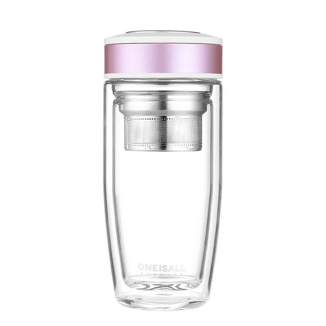 

Стеклянная бутылка для питьевой воды 380 мл, Ультрапрозрачная прочная кружка из боросиликатного стекла с ситечком, 490 г