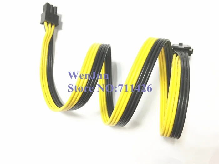 

20PCS Free Shipping 60CM PCI-E GPU 6Pin 2*3pin male to 6 pin Female Power extention Cable adapter cord 18AWG