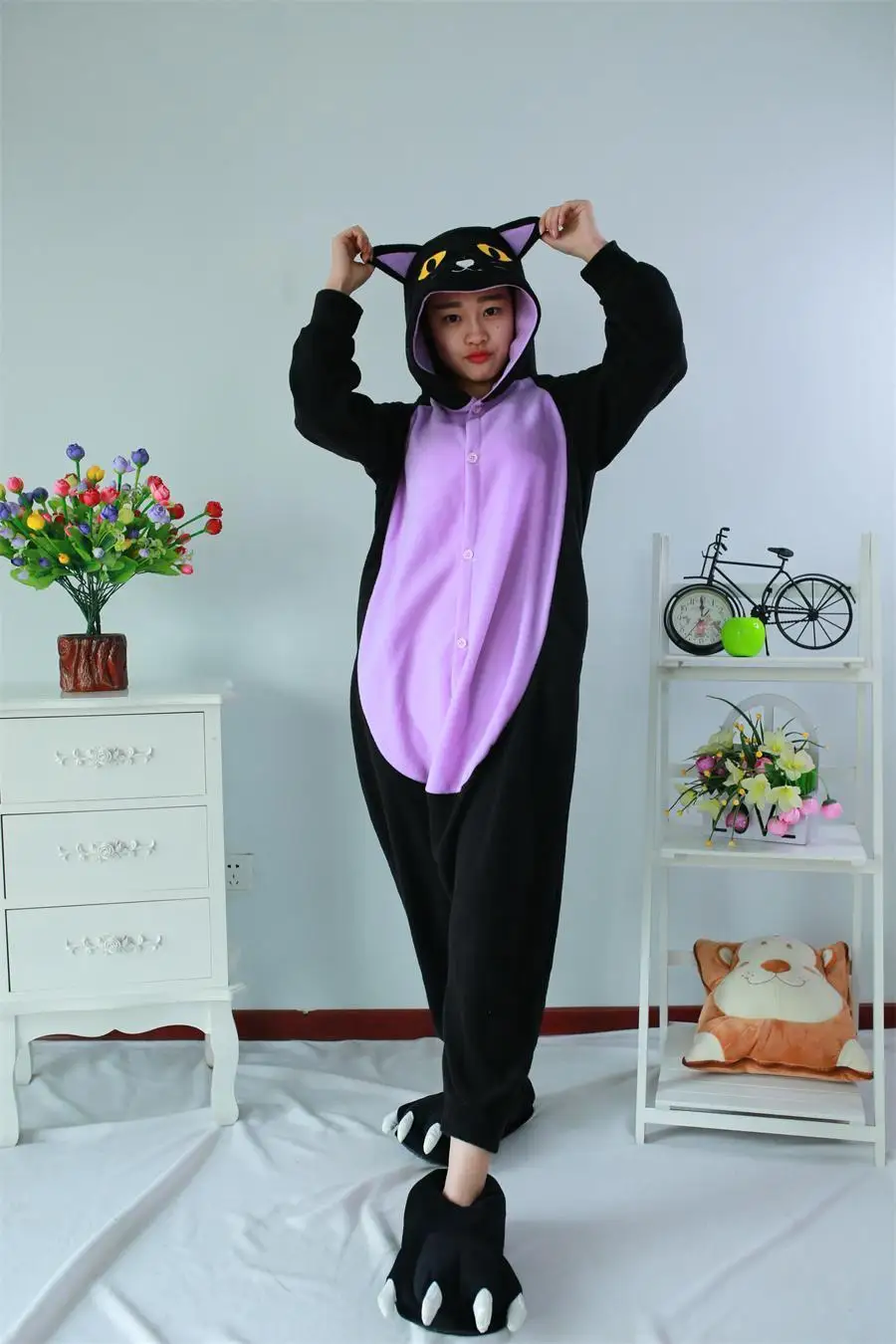 Кигуруми костюмы на Хэллоуин пижамы для взрослых комбинезоны животных