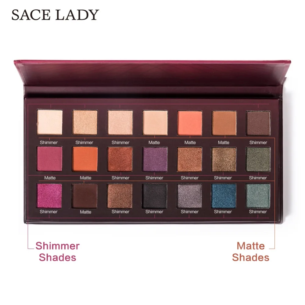 SACE LADY 21 Цвета матовые тени для век тени для макияжа Профессиональные тени для глаз, ПАЛИТРА Shimmer Make Up водонепроницаемые тени для век