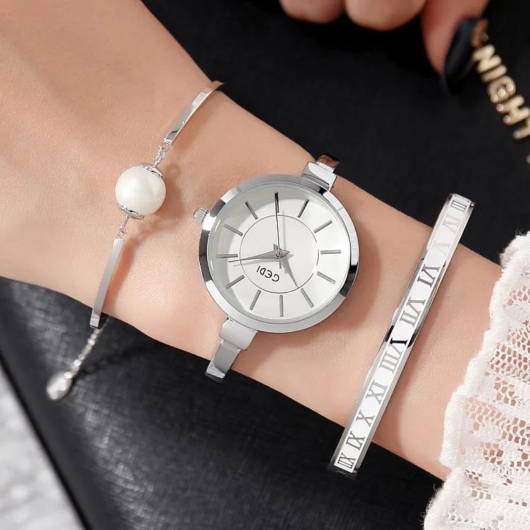 3 шт./комплект женские наручные часы с браслетом | Наручные