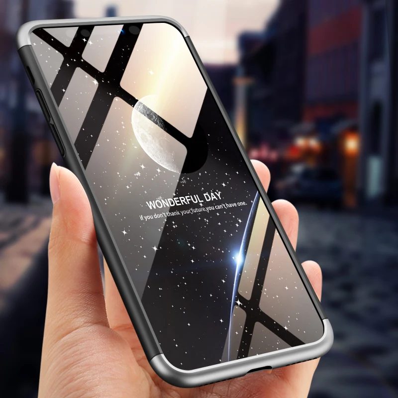 GKK противоударный 360 полная защита 3 в 1 Hard-PC Mobile Phone Чехол на заднюю панель для iPhone XR