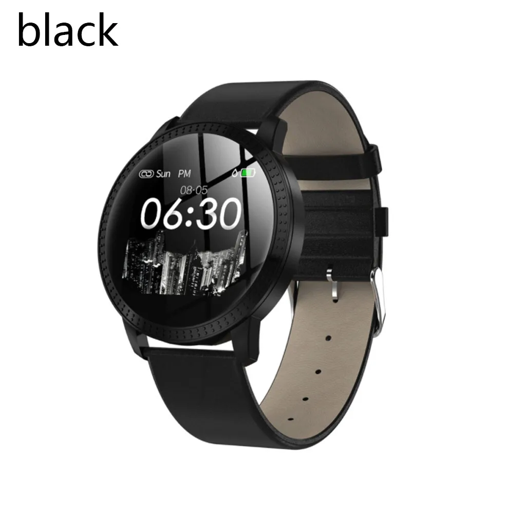 Черный CF18 Smart Watch IP67 waterproof Color Screen Blood Pressure Heart Rate Monitor men women Smartwatch for Samsung Xiaomi Huawei - Цвет: Черный