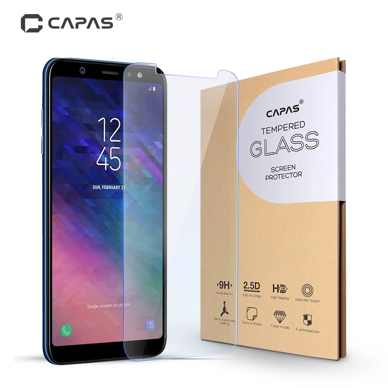 Для Samsung Galaxy A6 (2018) закаленное стекло A600F защита для экрана оригинальные capas 9H 2.5D LCD