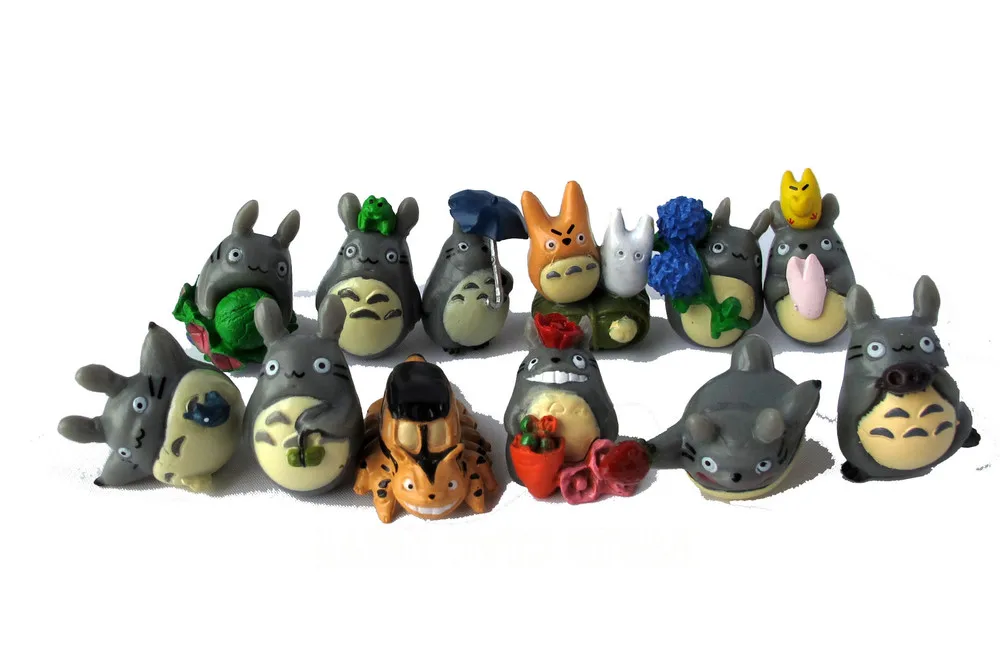 My Neighbor Totoro 3 4 cm PVC figures toy 12 pcs Japan Anime|anime dress|figure carving in woodanime model |