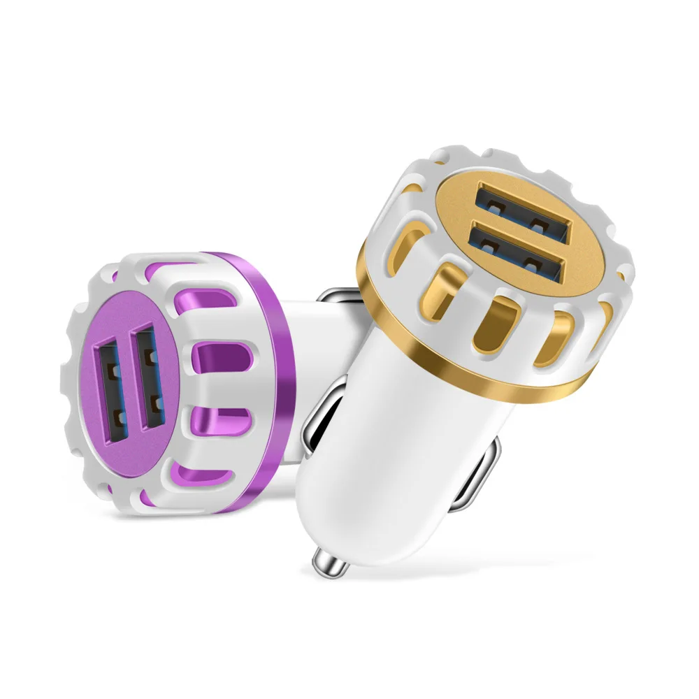 Универсальное автомобильное зарядное устройство Micro Dual USB кабель для