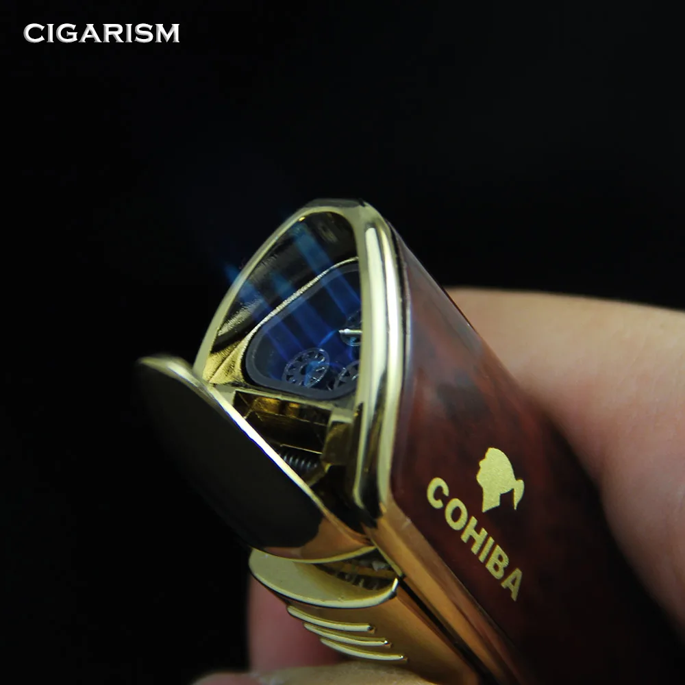 COHIBA красная змея рот форма 3 факел пламени сигарета зажигалка W/удар отправлен из