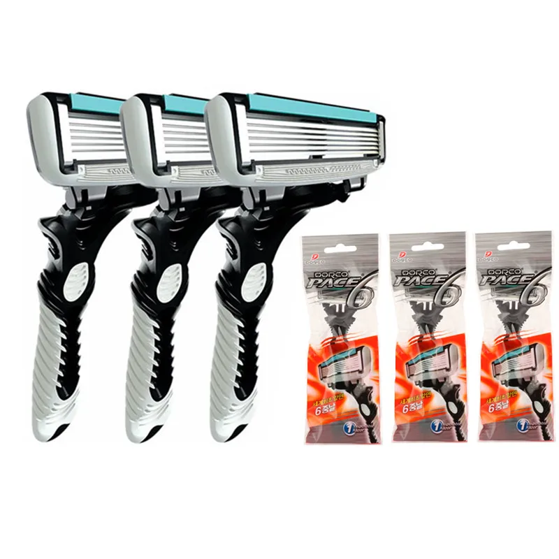 3Pcs/lot Original Shaver Pace 6 Blades Razor Blade Shaving Personal Stainless Steel Safety for Men | Бытовая техника