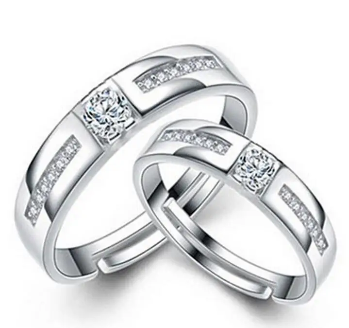 Uloveido His and Her A Pair of Wedding Rings Couple Engagement Ring Valentine's Day Jewelry Gift Cubic Zironcia | Украшения и
