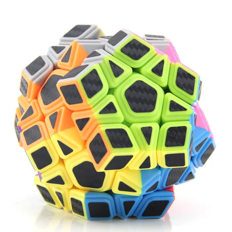 TXTWHY углеродного волокна Megaminx Скорость Куб 3x3x3 Dodecahedron Головоломка Куб игрушки для детей Прямая
