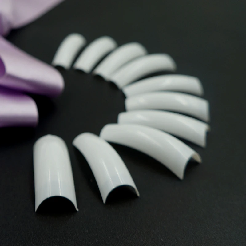 500 шт Длинные накладные ногти с дизайном искусство ABS Искусственные белые