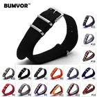 Оптовая продажа 20 мм многоцветный черный синий армейский спортивный НАТО ткань нейлоновый ремешок для часов Ремешок наручные часы полосы пряжки ремня 20 мм