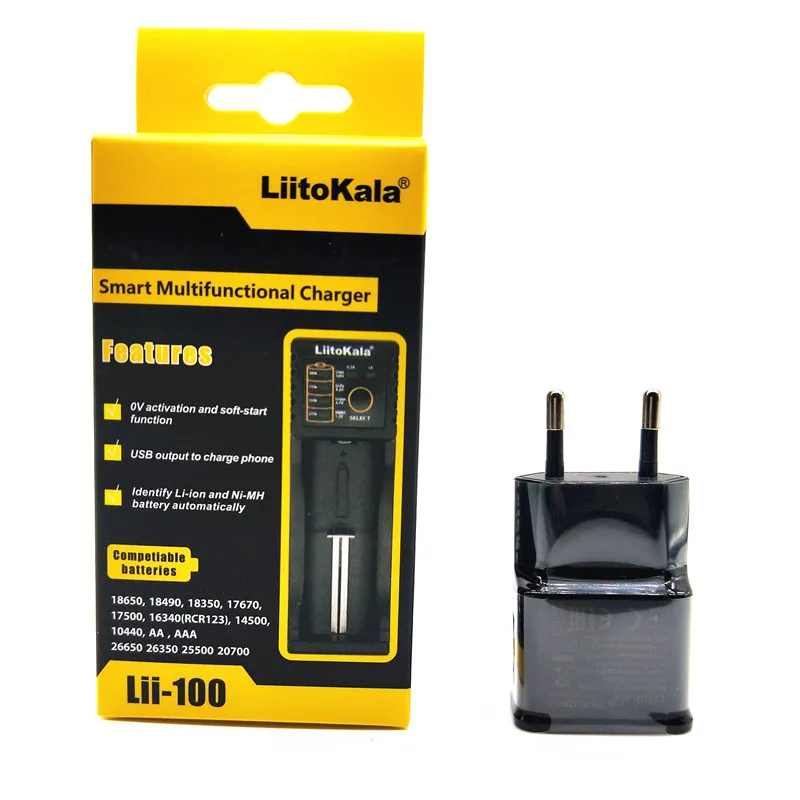 

Lii-100 LiitoKala 1.2 V 3.7 V 3.2 V 3.85 V AA/AAA 18650 18350 26650 10440 14500 16340 25500 cargador de battery inteligent