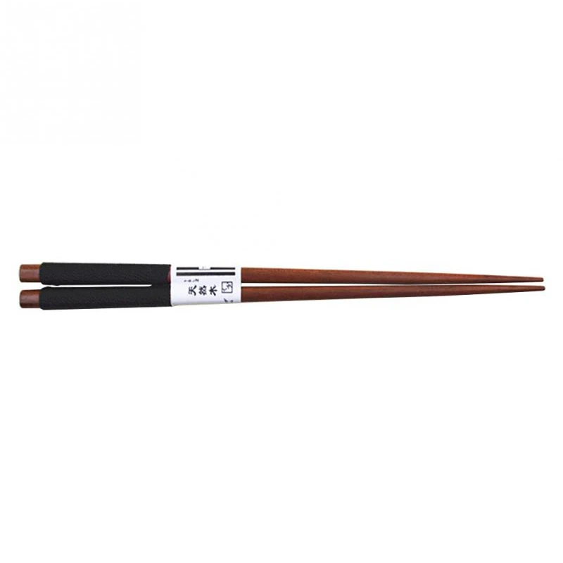 1 Japanese-Style Natural Handmade Wood Baby Chopsticks Japan/China Eating Ware Chop Sticks With String Round - Color: 1
