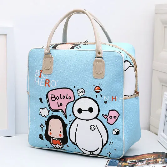 Women Folding Travel Bags 2018 Fashion Pu Large Capacity Waterproof Print Luggage Duffle Bag Casual Dual-use Organizer Foldable | Багаж и