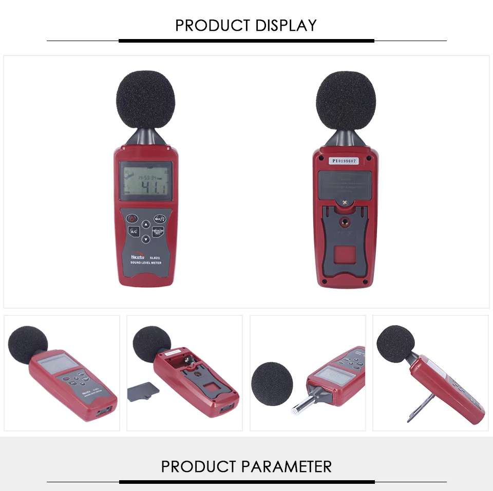 Nicetymeter SL821 30-130dBA портативный цифровой звук шум аудио измеритель уровня измерения децибел Давление логгер-тестер монитор