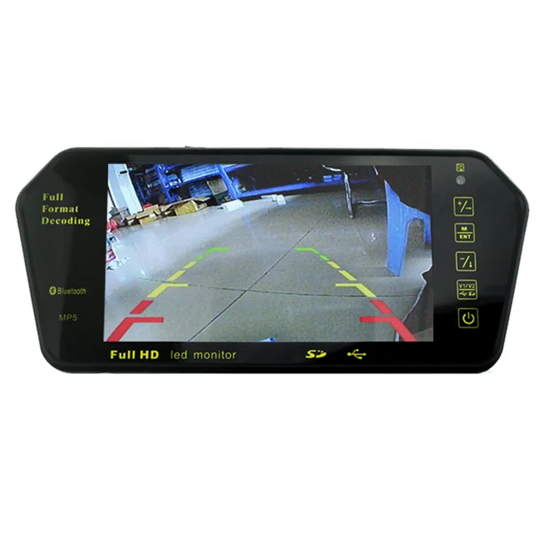 New Arrival 7&quot Bluetooth MP5 MP4 LCD Car Rearview Mirror Monitor Remote support rear camera USB/TF FM transmitter reverse | Автомобили