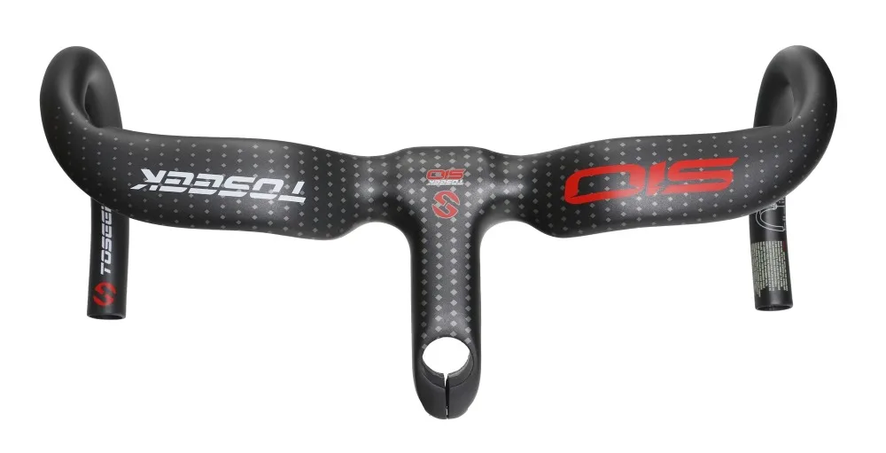 Pаспродажа Полностью углеродное волокно шоссейный велосипед Интегрированный руль изогнутый руль UD 400/420440*90/100/110/120 мм велосипедные запчасти