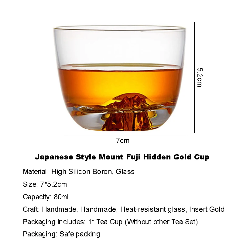 Японский стиль Fuji скрытый Золотой мастер чашки термостойкий чайный набор кунг фу