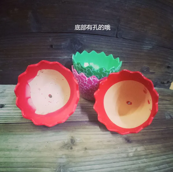 Цветочные горшки из разноцветной скорлупы романтичные садовые керамические