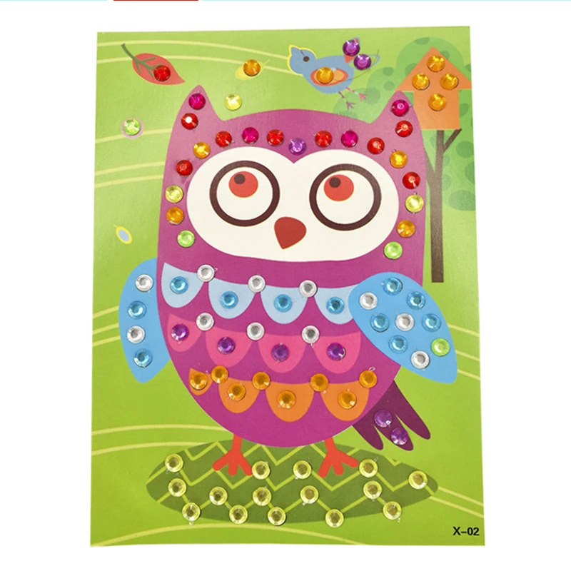 

Handmade 3D Children Puzzle DIY Foam Mosaic Stickers Art EVA Cartoon Crystal 3D Sticker Creative Educational Toys For Kids