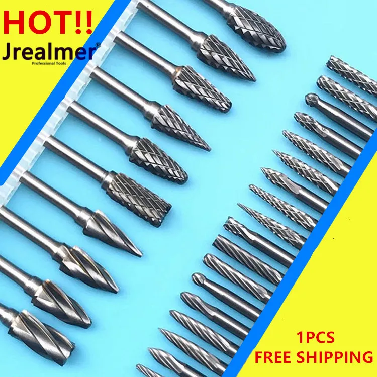 Jrealmer 5 шт./лот ротационные борфрезы из карбида вольфрама 3 мм Rob Head 3-6 мм DIY фреза из карбида вольфрама Burr Dremel инструменты