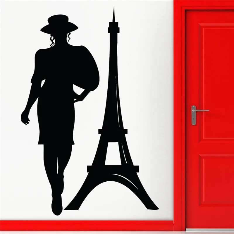 Наклейка на стену с Парижской Эйфелевой башней специальный дизайн современные