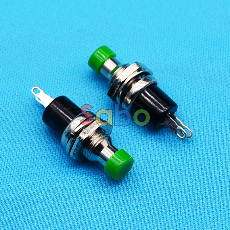 

Зеленая кнопка включения/выключения без блокировки, 5 шт., нажмите переключатель сброса PBS-110