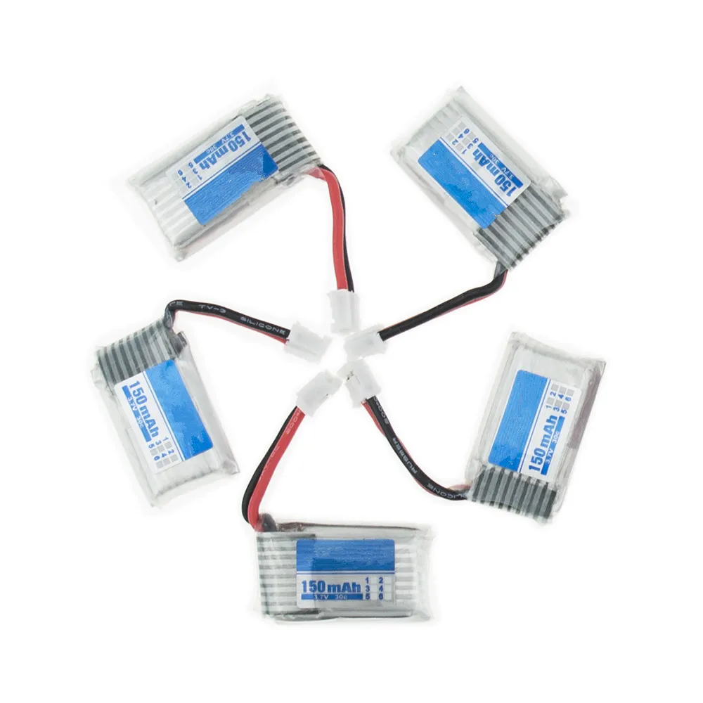 Оптовая продажа 100 шт 3 7 V 150mah li po батарея для Eachine E010 Furibee F36 JRC H36 NH010 RC Quadcopter запасные