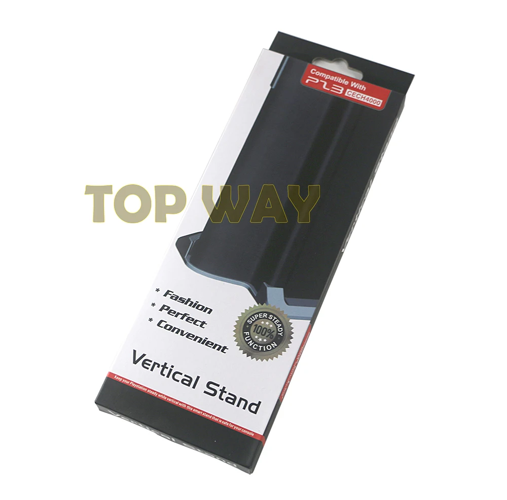 

ChengChengDianWan 10pcs Vertical Stand Super Slim 4000 Console Game Stand Holder Plastic Base For playstation 3 PS3 Slim 4000