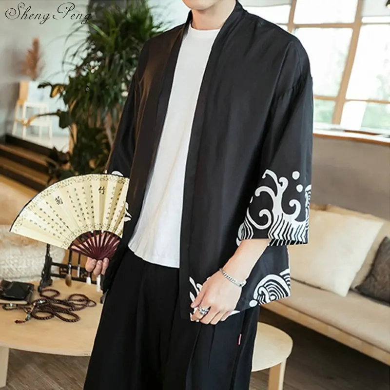 Кимоно мужской японский кардиган obi yukata мужская Японская одежда самураев