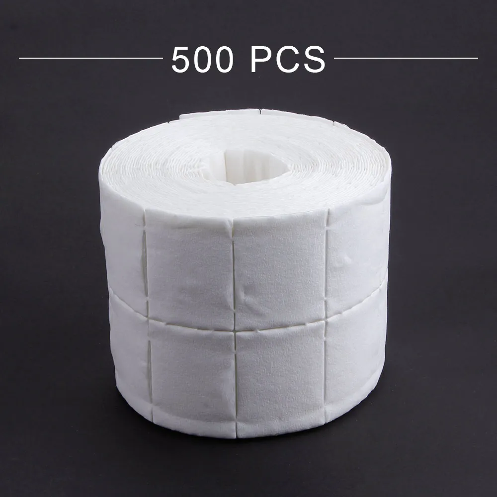 500 Pcs 300/500/900Pcs инструмент для снятия гель-лака с ногтей салфетки для маникюра ногтей Очиститель безворсовой ногтей салфетки хлопка Бумага тормозные колодки для ногтей Советы Инструменты - Цвет: 500 Pcs