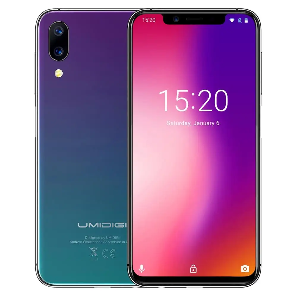 UMIDIGI One смартфон с 5 9 дюймовым дисплеем восьмиядерным процессором P23 ОЗУ 4 Гб ПЗУ 32