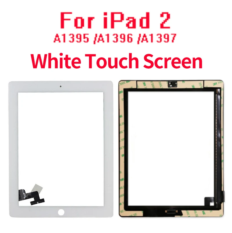 black touch Для iPad 2 2nd A1376 A1395 A1397 A1396 ЖК-экран панель монитор модуль Замена+ сенсорный экран сенсор - Цвет: black touch