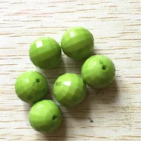 lime green Выберите размер и цвет) 10 мм/12 мм/14 мм/16 мм/18 мм/20 мм/22 мм круглые ограненные в виде земного шара бусины - Цвет: lime green