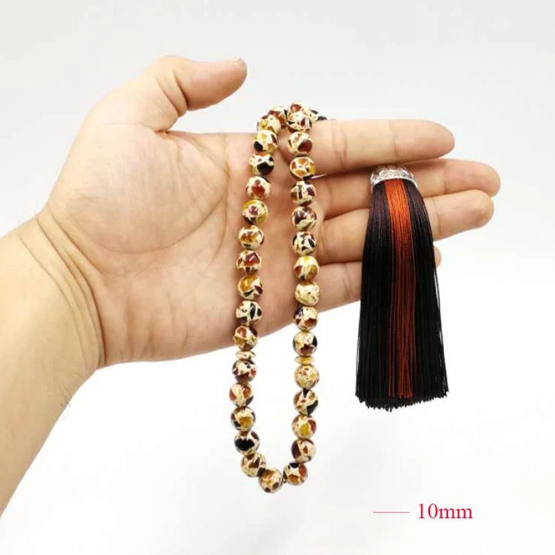 Запах Tasbih Смола четки мусульманская молитва бисер субха хлопок кисточка подарок