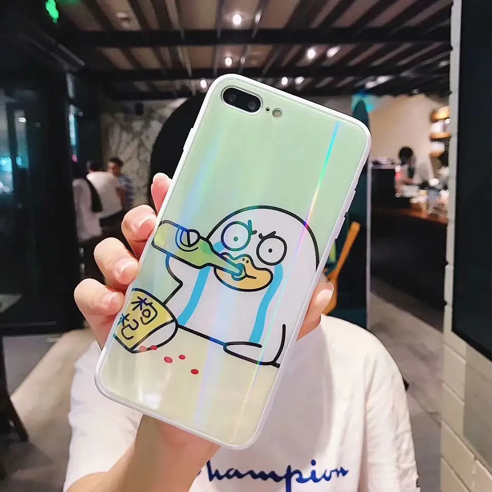 Glass Back Cases Tempered Phone Case For iPhone 6 6S Plus Funda x 7 Coque X 8 Housing Capa |