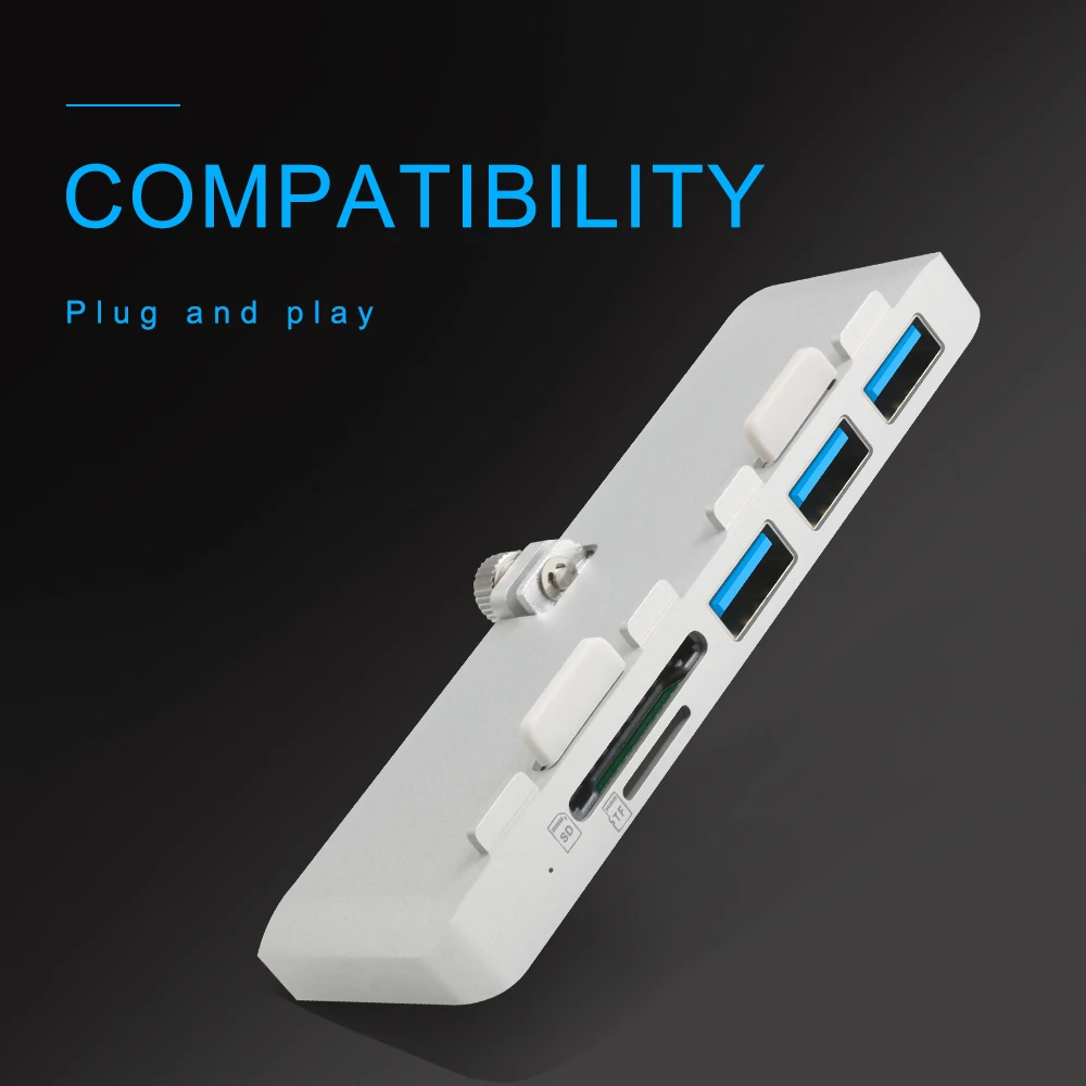 ROCKETEK Мульти USB 3 0 концентратор порта адаптер сплиттер с SD/TF кард ридер для iMac