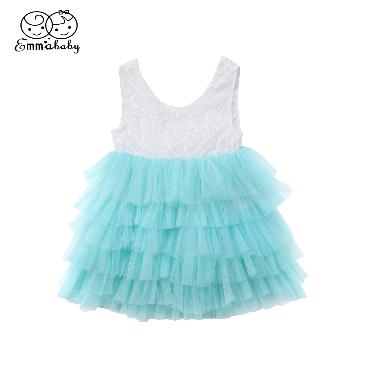 Kid Baby Girl Sleeveless Lace Hollow Out Tulle Tutu Dress Party Wedding Princess Sundress Hot | Детская одежда и обувь