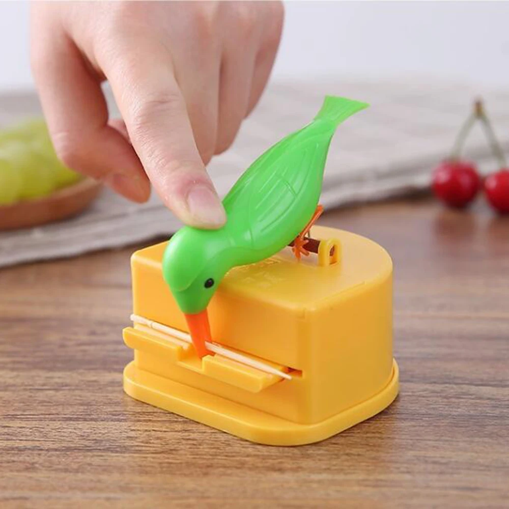 1pc Automatic Toothpick Dispenser Cartoon Hummingbird Holders for Restaurant Home Table Over Decoration Supplies | Дом и сад
