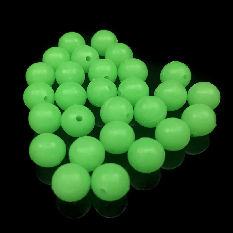 50pcs Luminous Beads Fishing Space Beans Round Float Balls Stopper Light Glowing Oval Tackle Accessories TP138 | Спорт и развлечения