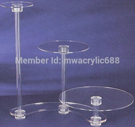 

3 Tier Ruffles Square Acrylic wedding cupcake stand