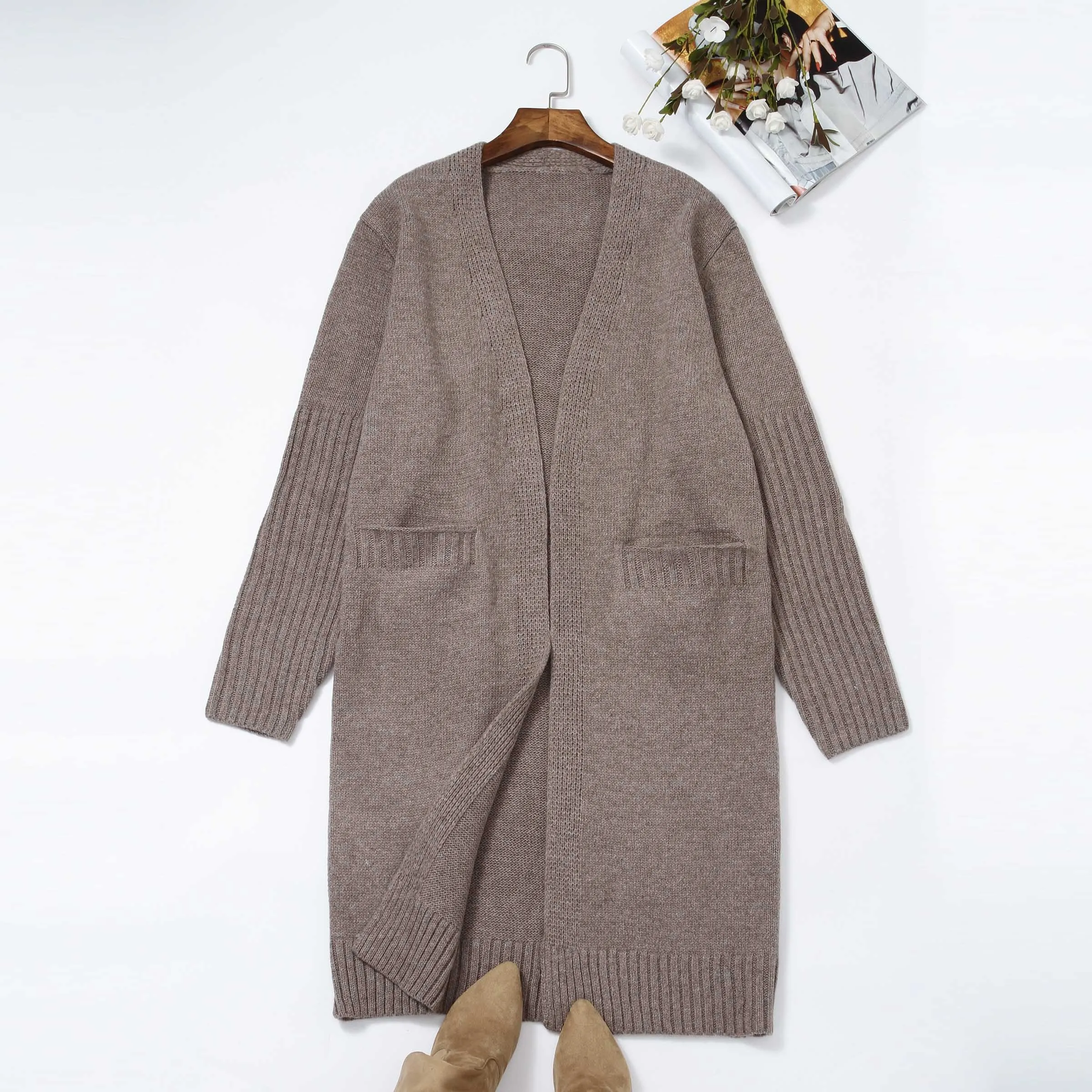 Knitted Sweater Women Winter Cardigan Casual Coat Autumn 2018 Stylish Solid Elegant Loose Basic Knitwear Female Long Outerwear |